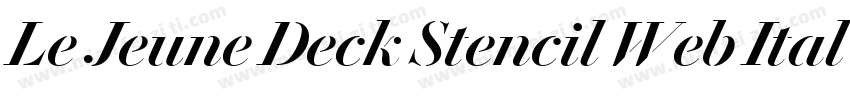 Le Jeune Deck Stencil Web Italic Un字体转换
